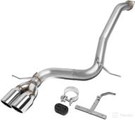 🚗 dna motoring cbe-mu-xb08-24l: enhanced performance exhaust axle cat back system with 3.5 inch muffler tip logo