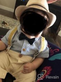 img 5 attached to HMD Baby Boy Gentleman White Tuxedo Onesie Jumpsuit With Bowtie Overall Romper, Sizes 0-18 Months