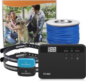 img 4 attached to MASBRILL Electric Dog Fence: Above Ground/Underground Pet Containment System with IPX7 Waterproof Rechargeable Fence Collars for Small, Medium, and Large Dogs - Includes 650 Feet of Copper Wire (Suitable for 2 Dogs)