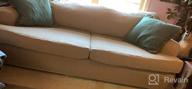 картинка 1 прикреплена к отзыву Чехол для дивана с подушкой в форме "Т" - набор из 3-х частей с отдельными чехлами в форме буквы "Т" для защиты мебели - средний размер, песчаный цвет. от Brett Zhu