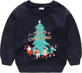 img 1 attached to 🎄 Cozy Christmas Reindeer Sweaters for Baby Boys and Girls: Fleece Crewneck Pullovers for Warm and Stylish Winter