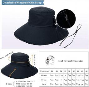 img 1 attached to UPF 50+ Cotton Sun Hat For Women: Siggi Summer Pony Tail Flap Cap With Ponytail Hole & Neck Cover Cord 55-61Cm