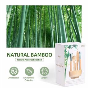 img 2 attached to Bamboo Facial Mask Mixing Set: Create A Spa Experience With JPNK'S 6-Pack DIY Clay Mask Kit Including Brushes And Bowl