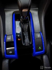 img 2 attached to 🔷 Blue ABS Gear Box Trims Shift Transmission Decoration Sticker Cover for Honda Civic 10th Gen (2016-2020)