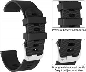 img 3 attached to Upgrade Your Fitness Wear With NotoCity Soft Silicone Band For Compatible Garmin, Samsung And Galaxy Watches