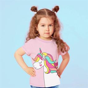 img 3 attached to Toddler Sleeve Unicorn Graphic T Shirts Apparel & Accessories Baby Girls good in Clothing