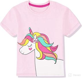 img 4 attached to Toddler Sleeve Unicorn Graphic T Shirts Apparel & Accessories Baby Girls good in Clothing