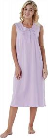 img 4 attached to Stay Comfortable And Stylish In Keyocean'S Sleeveless Cotton Nightgown - Perfect For Summer Nights!