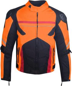 img 1 attached to 🧥 Orange XXL AirTrek Men's Mesh Motorcycle Touring Waterproof Rain Armor Biker Jacket