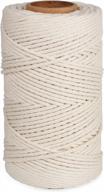 🧶 hulisen macrame cord, 2mm x 109 yards natural cotton rope twine string cord for diy artworks, knitting, plant hangers, christmas wedding décor (beige) logo