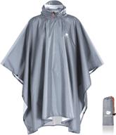 waterproof poncho for outdoor activities - lightweight and reusable rain jacket with hood for hiking and more logo