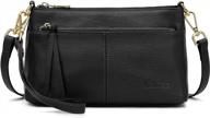 small genuine leather crossbody handbag for women: kattee wallet shoulder bag clutch wristlet purse logo