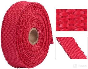 img 1 attached to 🔥 Etopars 5CM X 5M Red Fiberglass Roll Racing Exhaust Heat Header Pipe Wrap Tape Shield Sleeve Thermal Protection 6 Locking Ties for Cars and Motorcycles