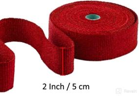 img 2 attached to 🔥 Etopars 5CM X 5M Red Fiberglass Roll Racing Exhaust Heat Header Pipe Wrap Tape Shield Sleeve Thermal Protection 6 Locking Ties for Cars and Motorcycles