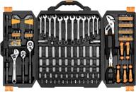 dekopro 192-piece mechanics tool set: complete auto repair hand tool kit with plastic storage case logo
