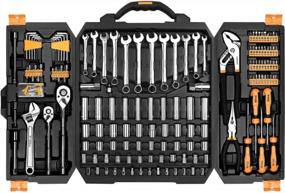 img 4 attached to DEKOPRO 192-Piece Mechanics Tool Set: Complete Auto Repair Hand Tool Kit With Plastic Storage Case