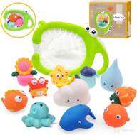 🐳 lafala baby bath toys for toddlers 1-3 | bathtub & shower pool toys for 6, 9, 12, 18 months to 1, 2, 3 years | boys girls kids | whale octopus | set of 12 pcs логотип