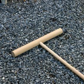 img 4 attached to Large Japanese Garden Rake T-Shaped 48" Outdoor Zen Pattern Sand Gravel Eraser Tool Meditation Wooden Full Size Zen Garden Smoother Accessories Gifts