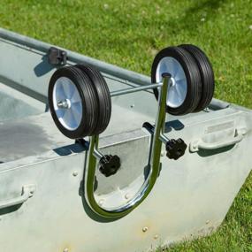 img 4 attached to Easy-Move Boat Dolly Cart - Ideal For Canoes And Small Boats, By Elevate Outdoors