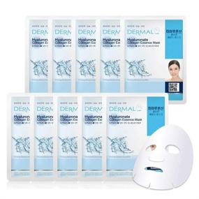 img 2 attached to Dermal Collagen Essence Facial Mask - 10 Pack Hydro-Boosted & Moisturizing Sheet Mask For Smooth, Youthful Skin