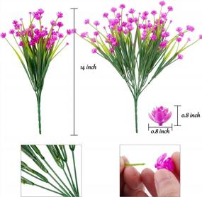 img 2 attached to AUSTOR 30 Bundles Artificial Flowers Outdoor Fake Flowers UV Resistant Faux Flowers Outside Decoration Artificial Flower Shrubs Plants Plastic Flowers For Garden Home Window Box Decor (Mix)