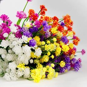img 3 attached to AUSTOR 30 Bundles Artificial Flowers Outdoor Fake Flowers UV Resistant Faux Flowers Outside Decoration Artificial Flower Shrubs Plants Plastic Flowers For Garden Home Window Box Decor (Mix)
