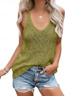 summer sheer sleeveless v-neck knit vest tank tops for women by ybenlow - casual and stylish логотип