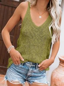 img 2 attached to Summer Sheer Sleeveless V-Neck Knit Vest Tank Tops For Women By Ybenlow - Casual And Stylish