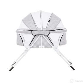 img 4 attached to 🛏️ Dream On Me Karley Plus Portable Bassinet with Canopy in Storm Grey - Quick Fold design