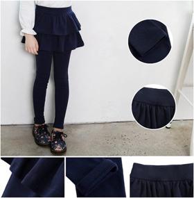 img 1 attached to Face Dream Footless Leggings Pantskirt Girls' Clothing : Leggings