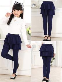 img 2 attached to Face Dream Footless Leggings Pantskirt Girls' Clothing : Leggings