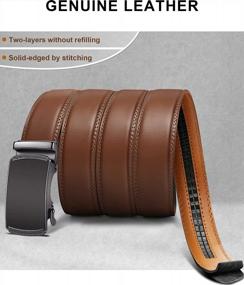 img 2 attached to BULLIANT Men's Slide Ratchet Dress Belt - Perfect for Dress Pants, Oxford Shirts, and Trim-to-Fit!