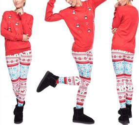 img 3 attached to Ayliss Women'S Festive Digital Print Leggings: Perfect For Christmas Yoga, Costume Parties & More!