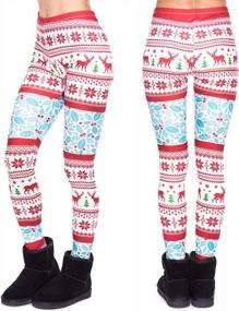 img 1 attached to Ayliss Women'S Festive Digital Print Leggings: Perfect For Christmas Yoga, Costume Parties & More!