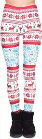 img 4 attached to Ayliss Women'S Festive Digital Print Leggings: Perfect For Christmas Yoga, Costume Parties & More!