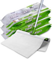 🧹 yugi xl wet mop pads - disposable wipe refills for floor cleaning on wood, tile, and vinyl surfaces - squeegee stick compatible - 3 packs of 10 extra-large wet cloths (total of 30) logo