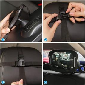 img 1 attached to Keep Your Little One Safe And Secure With FITNATE LED Baby Car Mirror - 360°Adjustable, Sturdy Strips, Remote Control And 2 Sun Visors Included!