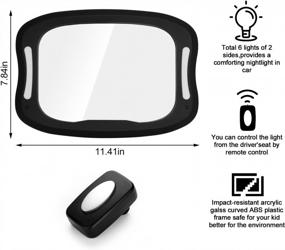 img 2 attached to Keep Your Little One Safe And Secure With FITNATE LED Baby Car Mirror - 360°Adjustable, Sturdy Strips, Remote Control And 2 Sun Visors Included!