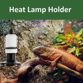 img 3 attached to 🔥 2RZ Reptile Ceramic Heat Lamp Holder: Durable Pet Heater Bracket (Bulb Not Included)