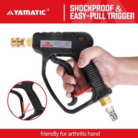 img 1 attached to YAMATIC High-Pressure Washer Gun Kit With Extension Wand And 5 Nozzles - 5000 PSI, 12 GPM, M22 & 3/8" Adapter - Perfect For Both Daily And Professional Use