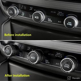 img 2 attached to 🔊 Enhance Your Honda Accord's Interior with Thor-Ind 5pcs Aluminum Car Centre Console AC Air Conditioning Knob Sound Volume Knob Cover Trim - Black (2018-2021)