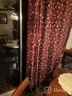 img 1 attached to Semi Sheer Curtains Linen Look Floral Embroidered Grommet 52X84 Inch Set Of 2 Grey MIUCO Living Room review by Wesley Bell