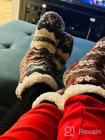 img 5 attached to Уютные зимние носки-тапочки с единорогом для детей - согревающая плюшевая подкладка из шерпы: для девочек и мальчиков