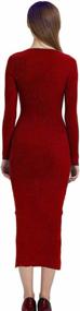 img 3 attached to Women'S Cashmere Wool Turtleneck Long Maxi Bodycon Sweater Dress - Elastic Ribbed Knit Elegant Dresses