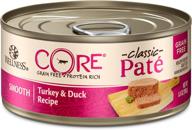wellness core grain-free wet cat food: natural turkey & duck pate, 5.5 oz cans - pack of 24 logo