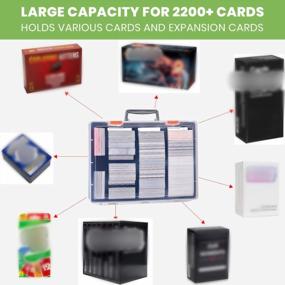 img 3 attached to 2200+ Card Case Holder, C.A.H/ MTG Deck Box Organizer Storage Compatible With Cards Against Humanity/ For Magic The Gathering/ For Yugioh/ For Topps Baseball & All Expansions