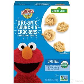 img 4 attached to 🍪 Organic Sesame Street Toddler Crunchin' Crackers by Earth's Best - Original Flavor, 5.3 oz. Box