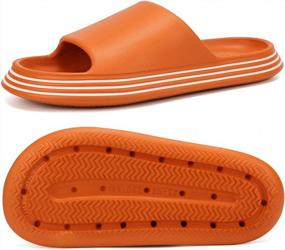 img 3 attached to Quick Drying Shower Sandals With Drainage Holes - Soft Sole Men'S And Women'S Bathroom Slippers