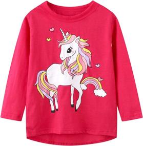 img 3 attached to 🦄 Unicorn Christmas Graphic Crewneck T Shirts for Girls - Tops, Tees & Blouses