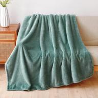 сверхмягкое фланелевое флисовое одеяло с рисунком листьев премиум-класса - легкое и универсальное для использования в любое время года | светло-бирюзовый | размер выброса (40"x50") | новыйкосплей логотип